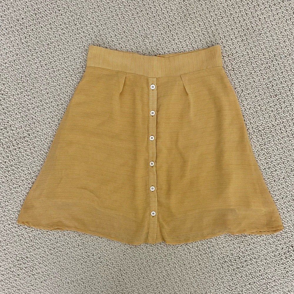 Skylar+Madison Yellow Stripe Skirt